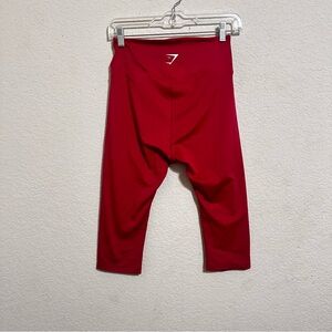 Gym Shark Strawberry Red Capri Leggings Large